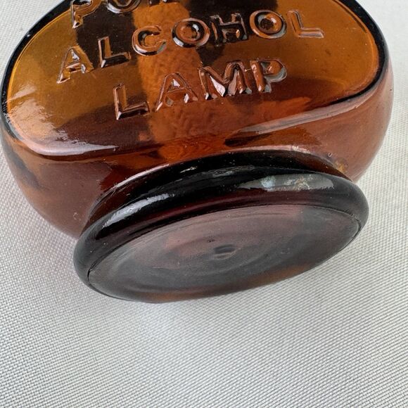 Porter Alcohol Lamp Amber With Lid And Wick - Picture 4 of 6